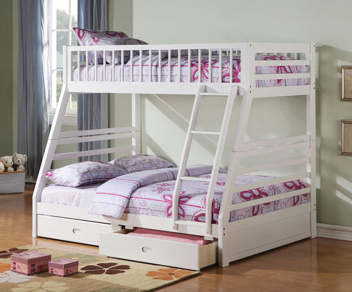 White Pine Wood Twin Over Full Bunk Bed 79inches X 57inches X 65inches