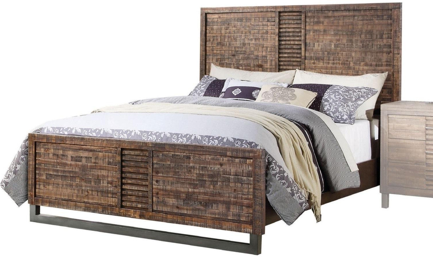 Reclaimed Oak Queen Bed 87inches X 64inches X 56inches