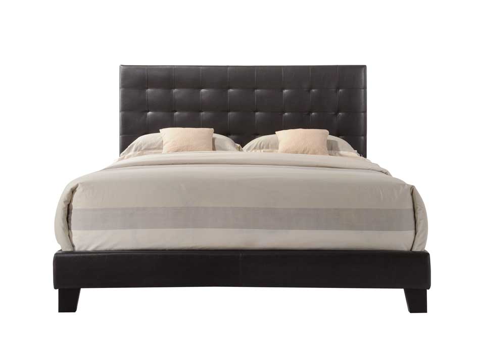 Queen Espresso Pu Bed 83inches X 64inches X 46inches