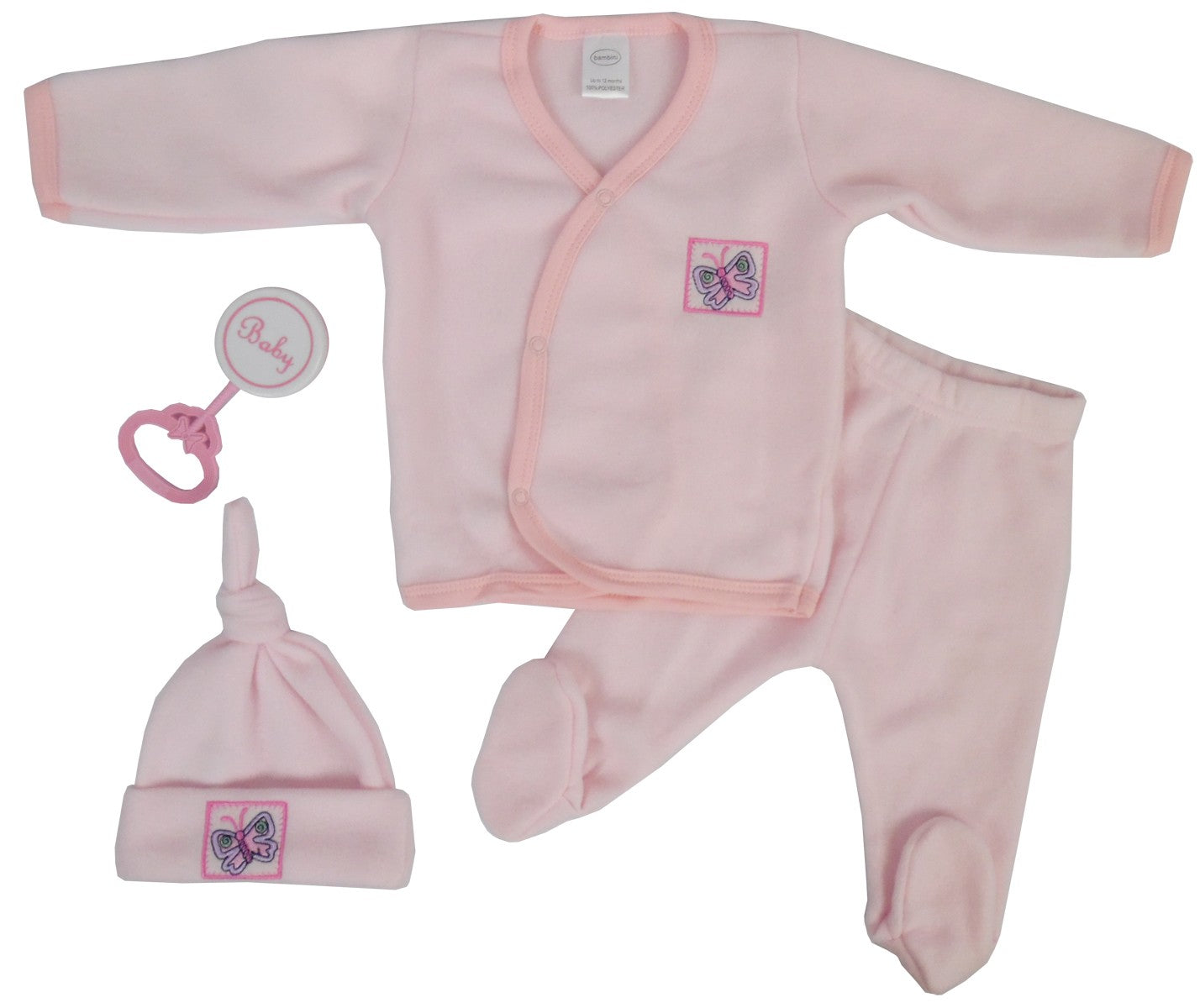 Infant Fleece Set 4 Piece - Pink