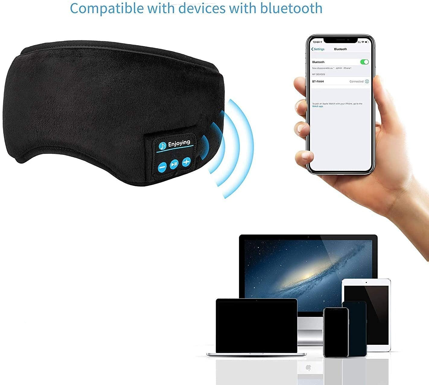 EnjoyingDreams Slumber Mask With Built-in Bluetooth Headphones