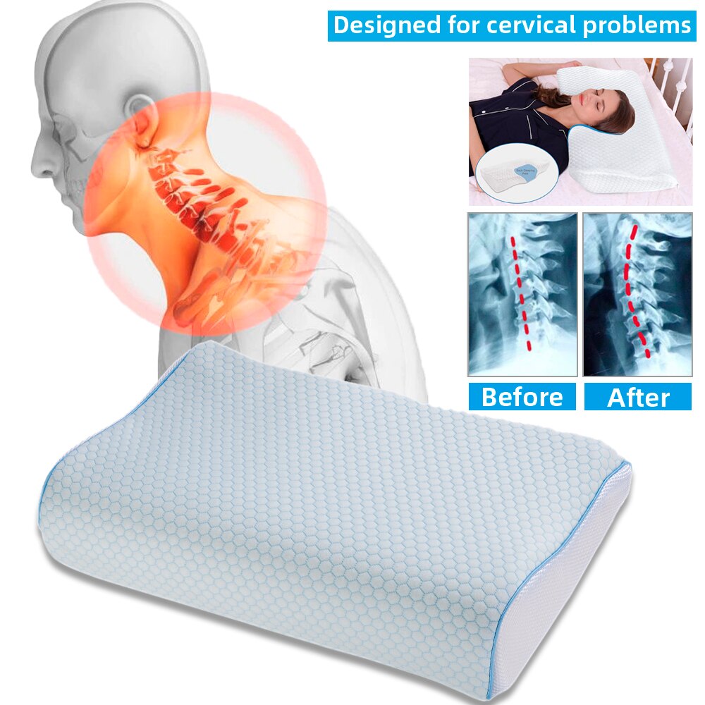 Orthopedic memory foam neck pillow